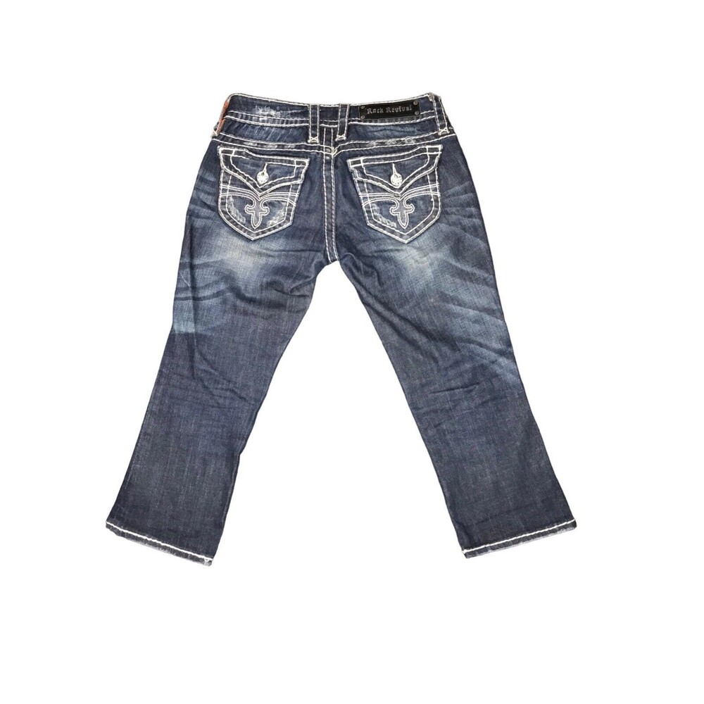 Rock Revival Eva Woman’s Easy Cropped Jeans 25 EUC